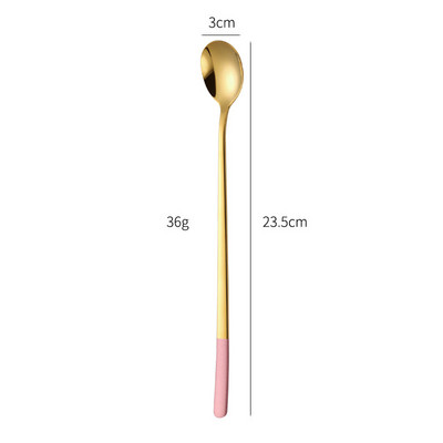 304 Nerūsējošā tērauda karote ar garu rokturi korejiešu stila daudzfunkcionālas maisīšanas karotes Vērtīgas ledus karotes virtuves piederumu sīkrīki