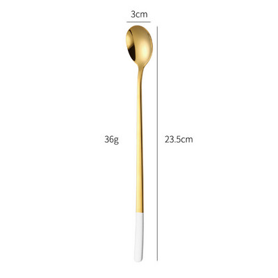 304 Nerūsējošā tērauda karote ar garu rokturi korejiešu stila daudzfunkcionālas maisīšanas karotes Vērtīgas ledus karotes virtuves piederumu sīkrīki