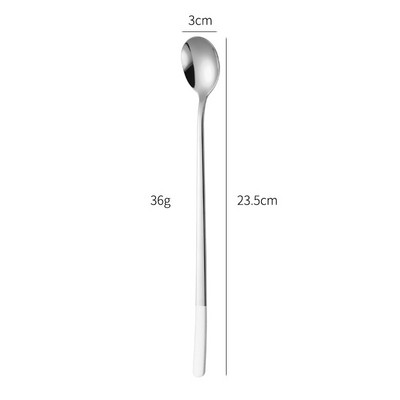 304 Nerūsējošā tērauda karote ar garu rokturi korejiešu stila daudzfunkcionālas maisīšanas karotes Vērtīgas ledus karotes virtuves piederumu sīkrīki