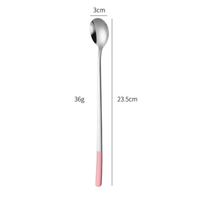 304 Nerūsējošā tērauda karote ar garu rokturi korejiešu stila daudzfunkcionālas maisīšanas karotes Vērtīgas ledus karotes virtuves piederumu sīkrīki