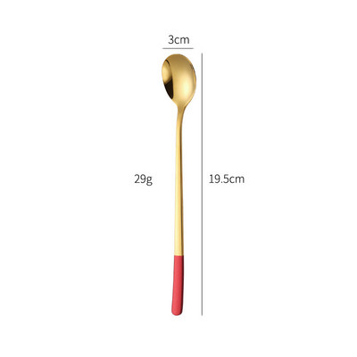 304 Nerūsējošā tērauda karote ar garu rokturi korejiešu stila daudzfunkcionālas maisīšanas karotes Vērtīgas ledus karotes virtuves piederumu sīkrīki