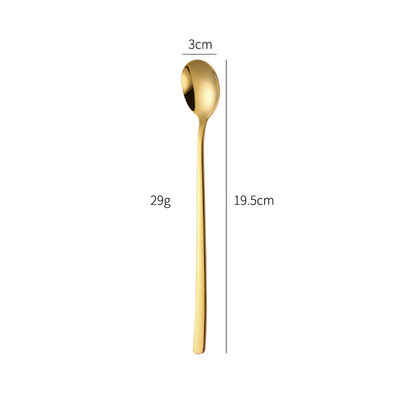 304 Nerūsējošā tērauda karote ar garu rokturi korejiešu stila daudzfunkcionālas maisīšanas karotes Vērtīgas ledus karotes virtuves piederumu sīkrīki