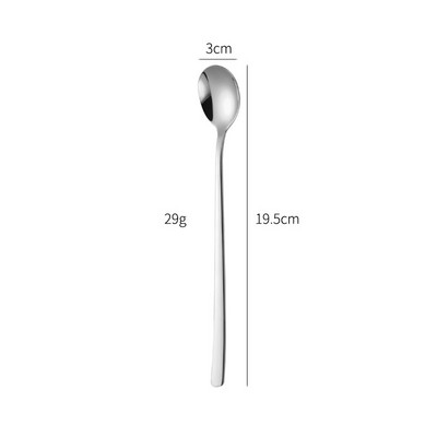 304 Nerūsējošā tērauda karote ar garu rokturi korejiešu stila daudzfunkcionālas maisīšanas karotes Vērtīgas ledus karotes virtuves piederumu sīkrīki