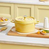 Acasă Oală de tocană binaurală Caserolă de supă Oală emailată din aluminiu turnat sub presiune Oală cu inducție Vase speciale de bucătărie