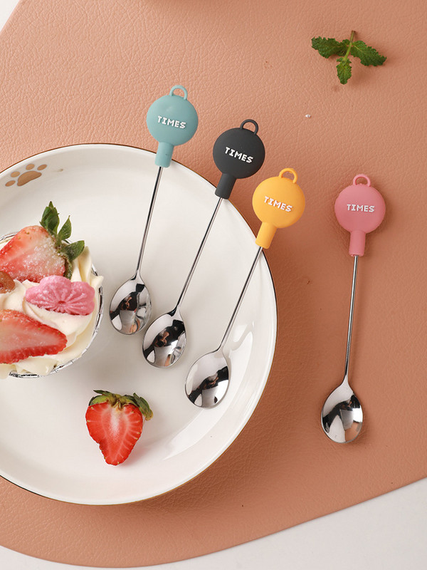 Ins Populāra karote saldējuma desertiem augstas kvalitātes 304 nerūsējošais tērauds materiāls 5 krāsas Mājas kafejnīca kafejnīca augļu karotes