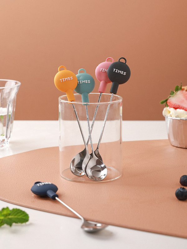 Ins Populāra karote saldējuma desertiem augstas kvalitātes 304 nerūsējošais tērauds materiāls 5 krāsas Mājas kafejnīca kafejnīca augļu karotes