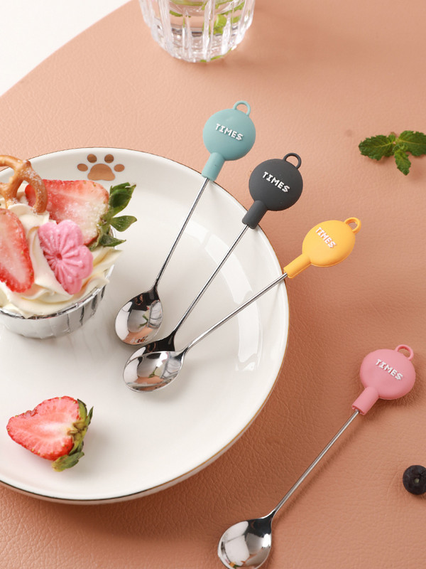 Ins Populāra karote saldējuma desertiem augstas kvalitātes 304 nerūsējošais tērauds materiāls 5 krāsas Mājas kafejnīca kafejnīca augļu karotes