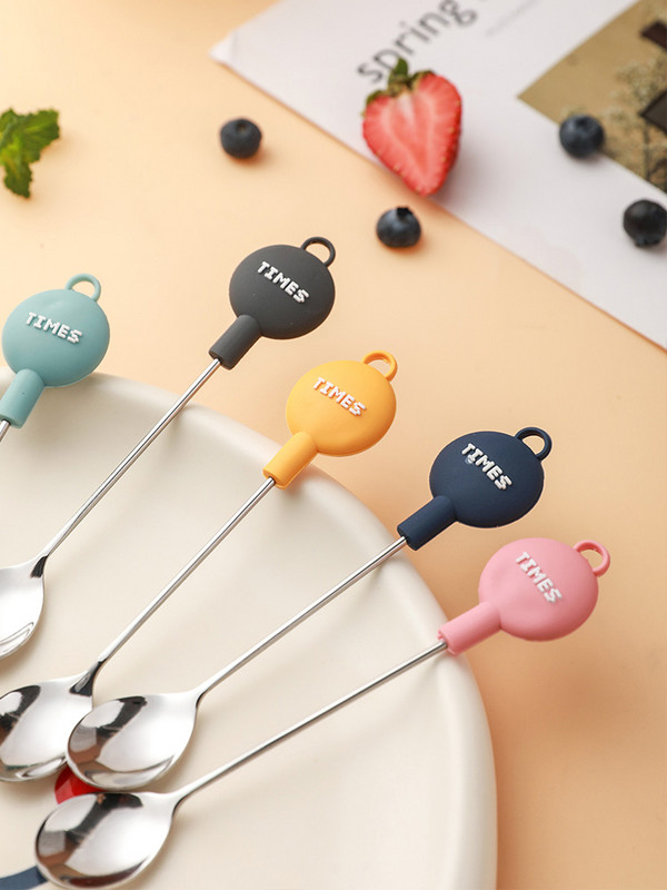 Ins Populāra karote saldējuma desertiem augstas kvalitātes 304 nerūsējošais tērauds materiāls 5 krāsas Mājas kafejnīca kafejnīca augļu karotes