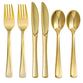 10 tk galvaniseeritud kullast plastist noaga kahvli lusikas sünnipäevapeo ühekordseks kasutamiseks mõeldud noaga kahvli lusikas