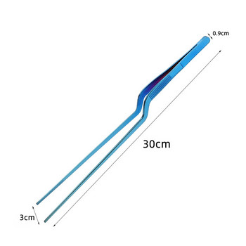 Цветни 6/8/12-инчови кухненски щипки, щипки за барбекю с кулинарна прецизност от неръждаема стомана с пинсети - Декор за печене на храна