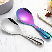 304 Nerūsējošā tērauda ēdamistabas rīsu karote, apaļa liekšķere ar garu rokturi Mājas maltīte Galda piederumi Mājsaimniecības virtuves gatavošanas trauks