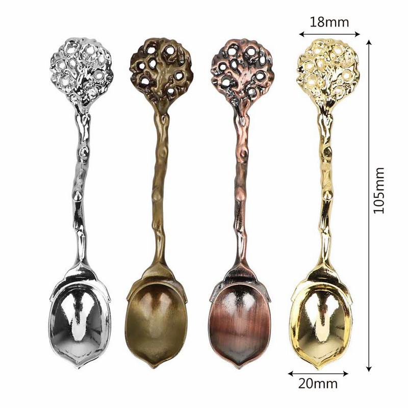 Galda noformējums Galda trauki Karaliskā stila Mājas Virtuve Izgrebta Maza Kafijas Karote Deserta Karote Sakausējums Vintage