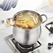 304 leveses fazék rozsdamentes acél szupermagas edény Többcélú kompozit aljú zabkása tűzhely Sűrítő tapadásmentes serpenyő