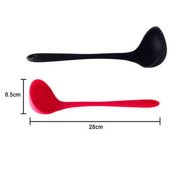 Silicone world Long Handle Soup Spoon Scoops Long Handle Porridge Spoon Rice Ladle Scoops δημόσιο κουτάλι Εργαλείο κουζίνας Εργαλείο μαγειρέματος