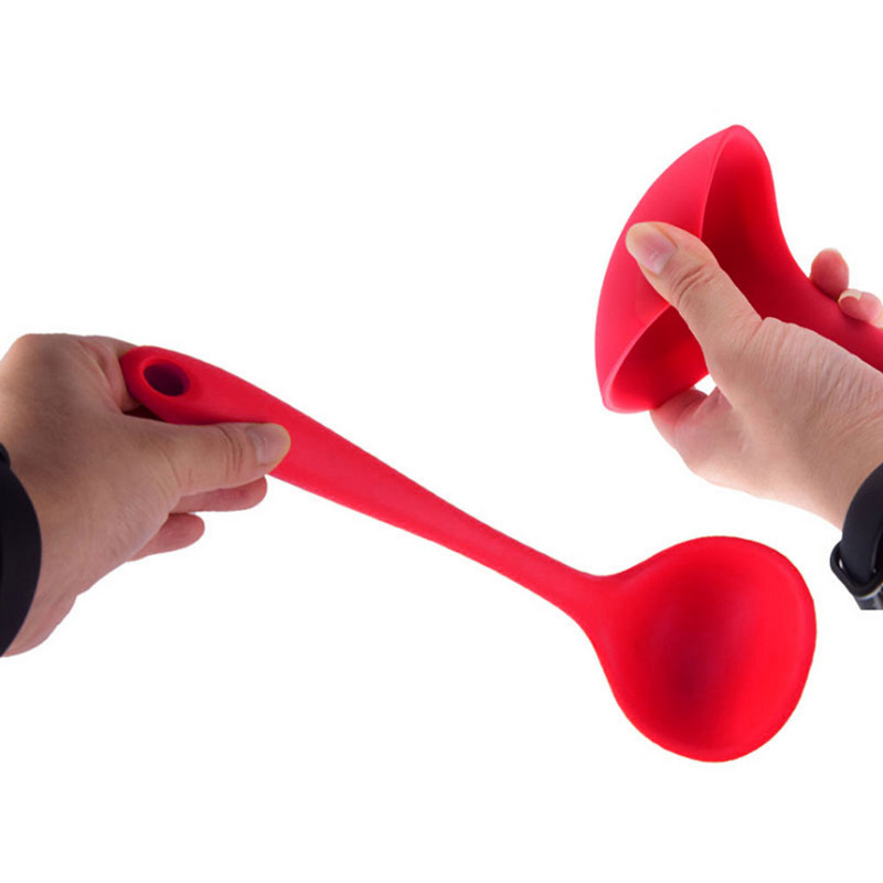 Silikona pasaule ar garu rokturi zupas karotes karotes ar gariem rokturiem putras karotes rīsu kausa karotes publiskā karote Virtuves rīks gatavošanas rīks