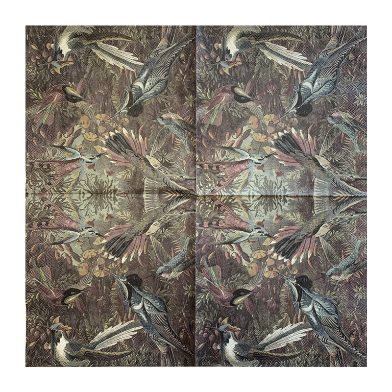 15 gab./maisiņš Vintage Birds Jungle Dekupāžas papīra salvetes Papīra salvetes ballīšu galda piederumiem Kāzu festivāla Ziemassvētku piederumi 3