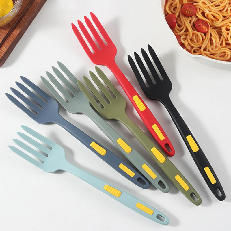 Naudinga makaronų šakutė, apsauganti nuo nuplikimo Didelio dydžio valgomasis Virtuvė Makaronų plakimo šakutė virimo įrankis Silikoninė makaronų šakutė bendrabučiui