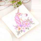 Egyszarvú asztali papír selyem Vintage törölköző virág fólia arany szalvéták elegáns születésnapi esküvői lakberendezés