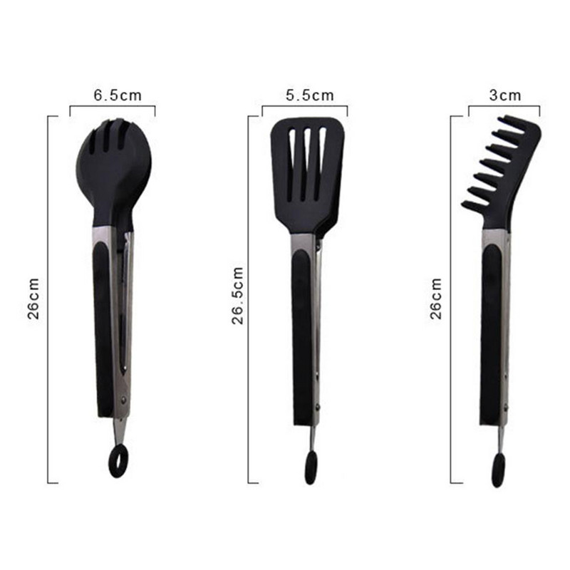 Nerūsējošā tērauda silikona virtuves knaibles Bbq Clip salātu gatavošanas rīks Ēdienu pasniegšanas knaibles Pinzas De Cocina virtuves iekārtu daļas