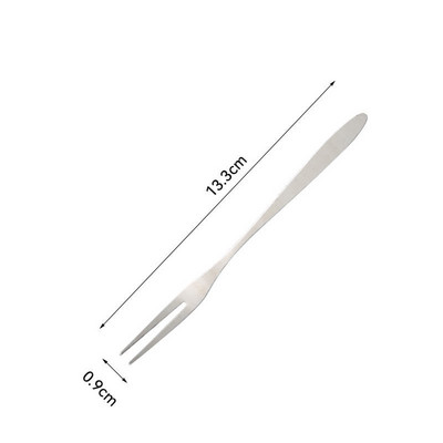 Nerūdijančio plieno dvidantės vaisių šakutės Creative Golden Cake Desertas Vakarų maži indai buities virtuvės priedai