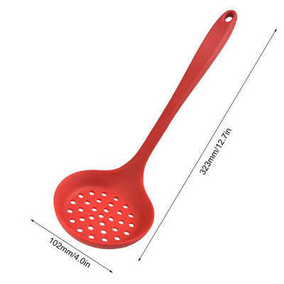 Silikona gatavošanas karote zupas karote virtuves nelipīga lielas pārtikas karotes zupas filtrs sietiņš karote virtuves gatavošanas piederumi