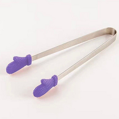 Karstumizturīgas virtuves knaibles Neslīdošas silikona maizes knaibles Ledus knaibles nerūsējošā tērauda Virtuves instrumenti Grilēšanas instrumenti Virtuves instrumenti