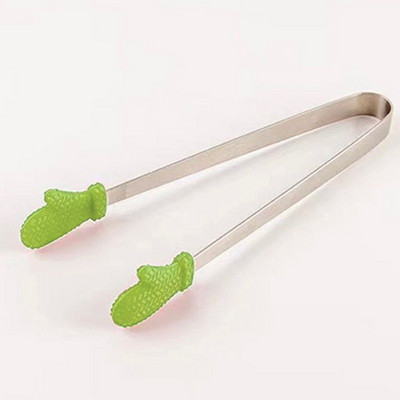 Karstumizturīgas virtuves knaibles Neslīdošas silikona maizes knaibles Ledus knaibles nerūsējošā tērauda Virtuves instrumenti Grilēšanas instrumenti Virtuves instrumenti