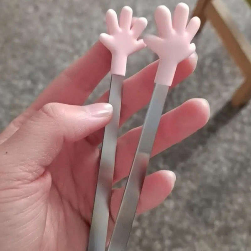 Karstumizturīgas virtuves knaibles Neslīdošas silikona maizes knaibles Ledus knaibles nerūsējošā tērauda Virtuves instrumenti Grilēšanas instrumenti Virtuves instrumenti