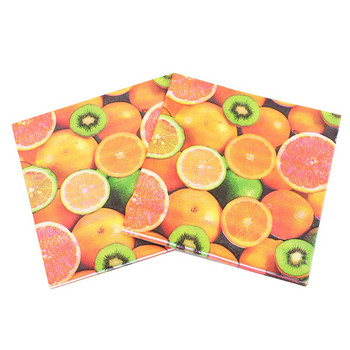20 τεμ./παρτίδα Νέα άφιξη Lovely Orange Cherry Χαριτωμένα φρούτα χαρτοπετσέτες για διακόσμηση και προμήθειες πάρτι γενεθλίων
