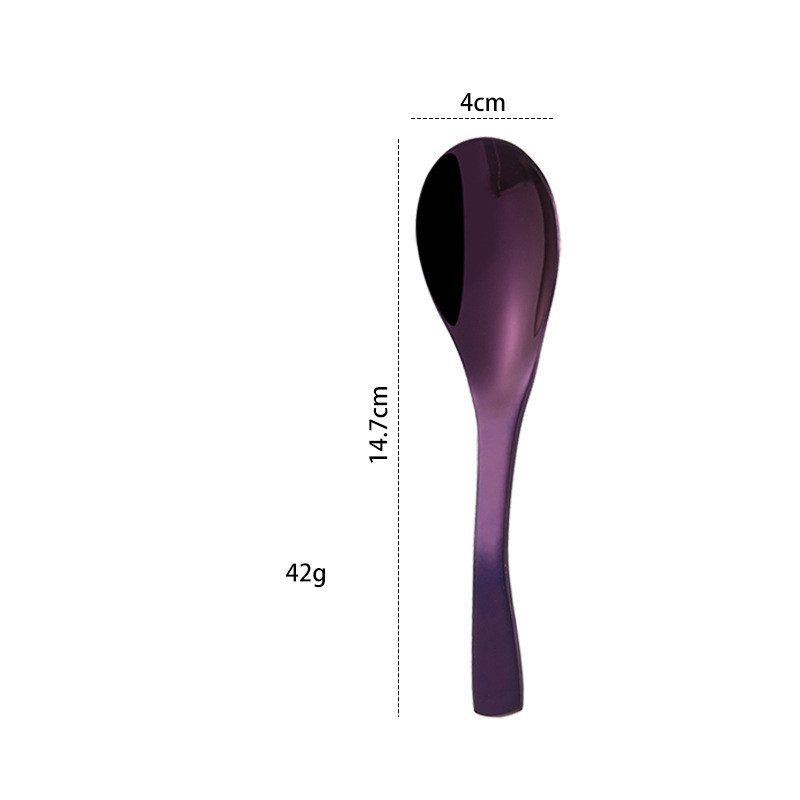 1 tk roostevabast terasest ümmargused lusikad, paksendatud värviline mitmekülgne supilusikas hiina toidu magustoidu kulp Köögi lauanõud Tööriistad