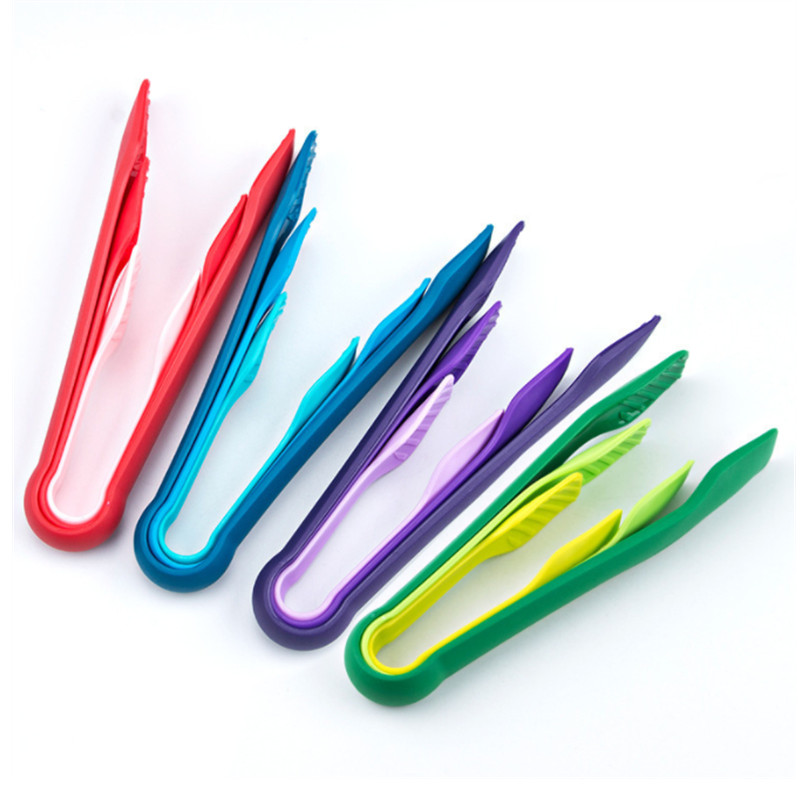 Szilikon BBQ Grillezőfogó Konyhai Főzés Saláta Kenyér tálalófogó Tapadásmentes grillcsipesz bilincs rozsdamentes acél szerszámok kütyük