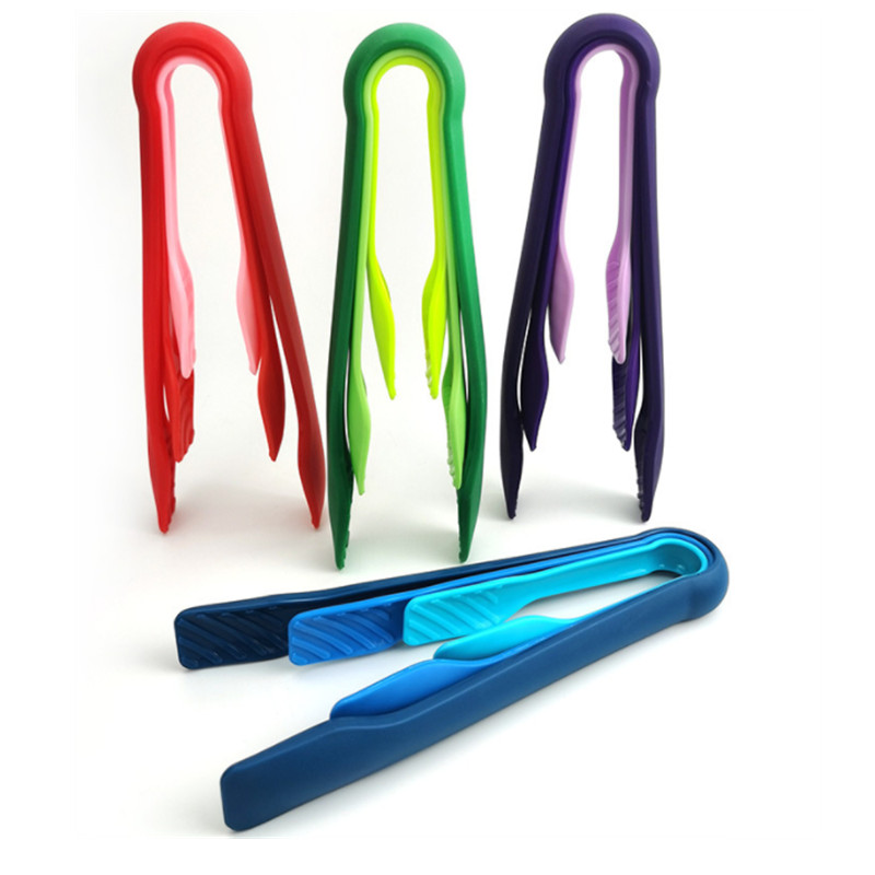 Szilikon BBQ Grillezőfogó Konyhai Főzés Saláta Kenyér tálalófogó Tapadásmentes grillcsipesz bilincs rozsdamentes acél szerszámok kütyük