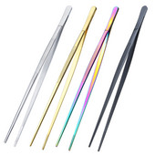 Цветни 8/12-инчови кухненски щипки, щипки за кулинарна прецизност от неръждаема стомана с щипки за готвене за барбекю, стилизиране на храна и декорация за печене