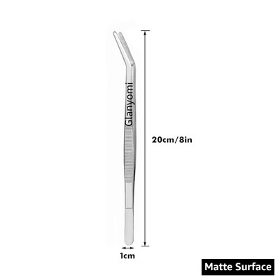 Цветни 8/12-инчови кухненски щипки, щипки за кулинарна прецизност от неръждаема стомана с щипки за готвене за барбекю, стилизиране на храна и декорация за печене