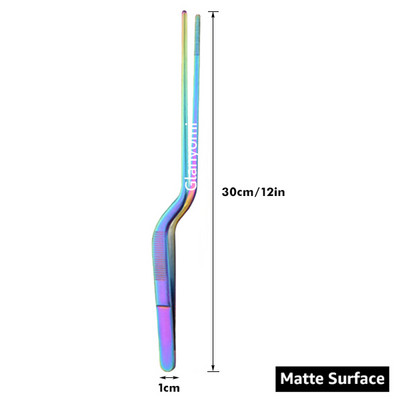 Цветни 8/12-инчови кухненски щипки, щипки за кулинарна прецизност от неръждаема стомана с щипки за готвене за барбекю, стилизиране на храна и декорация за печене