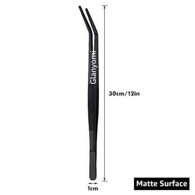 Цветни 8/12-инчови кухненски щипки, щипки за кулинарна прецизност от неръждаема стомана с щипки за готвене за барбекю, стилизиране на храна и декорация за печене