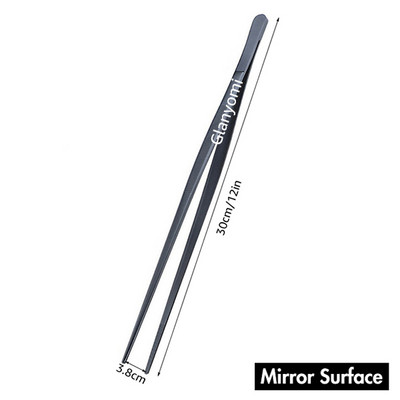 Цветни 8/12-инчови кухненски щипки, щипки за кулинарна прецизност от неръждаема стомана с щипки за готвене за барбекю, стилизиране на храна и декорация за печене