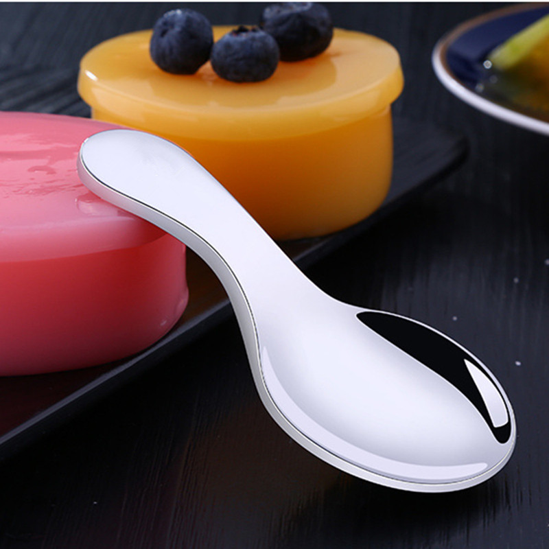 Nerūsējošā tērauda zupas kauss ar īsu rokturi Daudzfunkcionāli pārnēsājami galda piederumi Karotes Desertu Mini virtuves galda piederumi bērniem