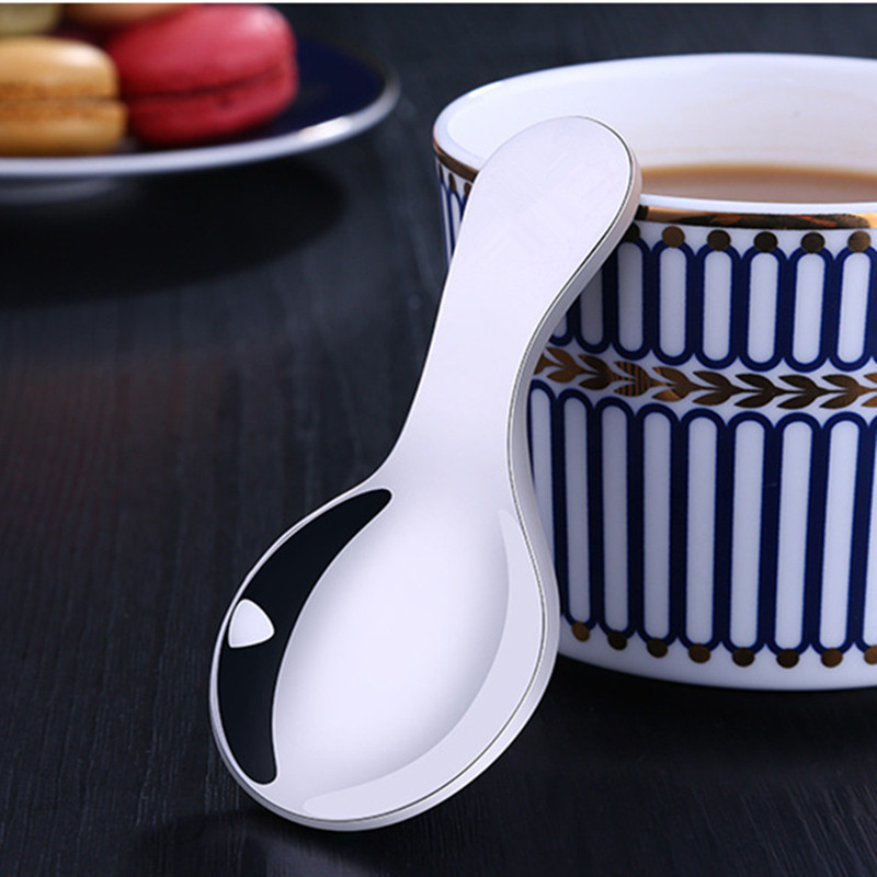 Nerūsējošā tērauda zupas kauss ar īsu rokturi Daudzfunkcionāli pārnēsājami galda piederumi Karotes Desertu Mini virtuves galda piederumi bērniem