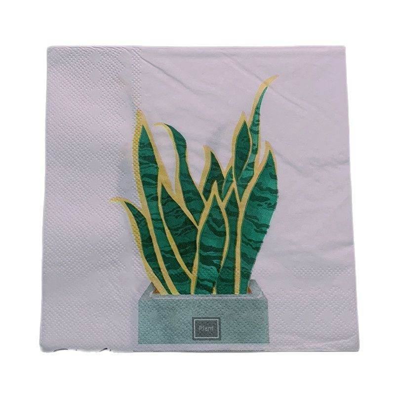 33 см 20 бр./лот Растителна тема Кактус Салфетки в мексикански стил Хартиени декупаж Servilletas Vintages Кърпички за маса Парти Начало Декор