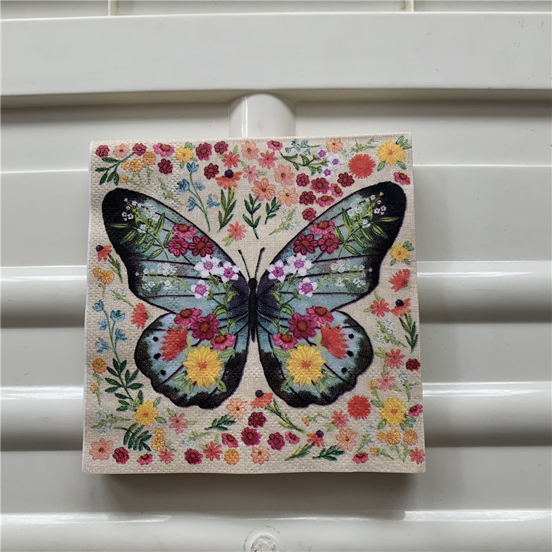 25cm Dekupāžas kāzu vintage salvetes papīra salvete eleganta salvete tauriņš zieds bišu dzimšanas dienas ballīte skaists dvieļu dekors