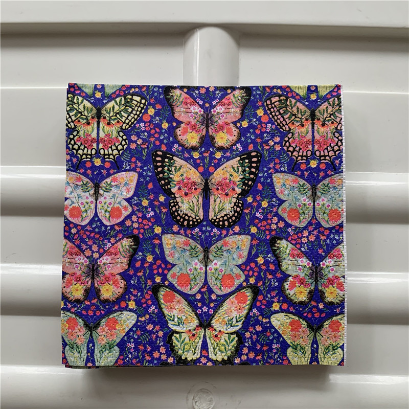 25cm Dekupāžas kāzu vintage salvetes papīra salvete eleganta salvete tauriņš zieds bišu dzimšanas dienas ballīte skaists dvieļu dekors