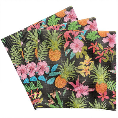 20gab Vienreizējās lietošanas salvetes ziedu raksta papīra kabatlakatiņi kāzu dzimšanas dienas svinībām darbvirsmas dekoru festivālu piederumi