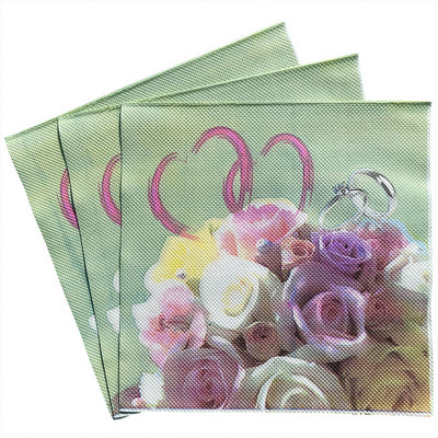 20gab Vienreizējās lietošanas salvetes ziedu raksta papīra kabatlakatiņi kāzu dzimšanas dienas svinībām darbvirsmas dekoru festivālu piederumi