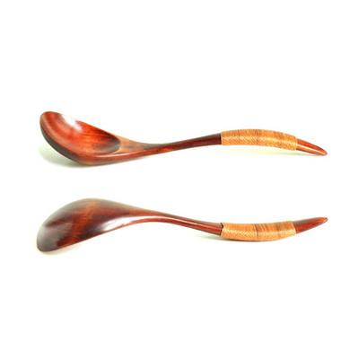 1gb koka karote bambusa virtuves trauks saldējums kafijas tēja zupa karote radošs vakariņu galda trauks virtuves piederums