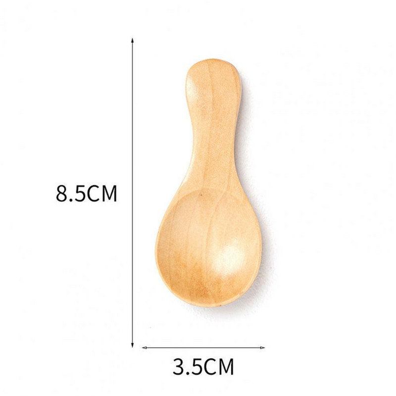 Mini karote pārtikas kvalitātes karstumizturīga koka garšvielu garšvielu cukura Mini karote mājām