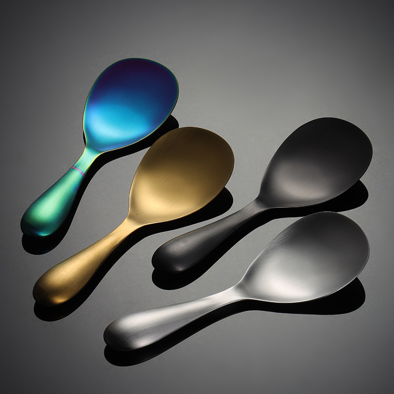 Κουζίνα από ανοξείδωτο ατσάλι Κουτάλι ρυζιού Πολύχρωμο Βαθιά Παχύνει Κουτάλια Σούπας Μεγάλης Χωρητικότητας Επιτραπέζια σκεύη Μαγειρικά σκεύη