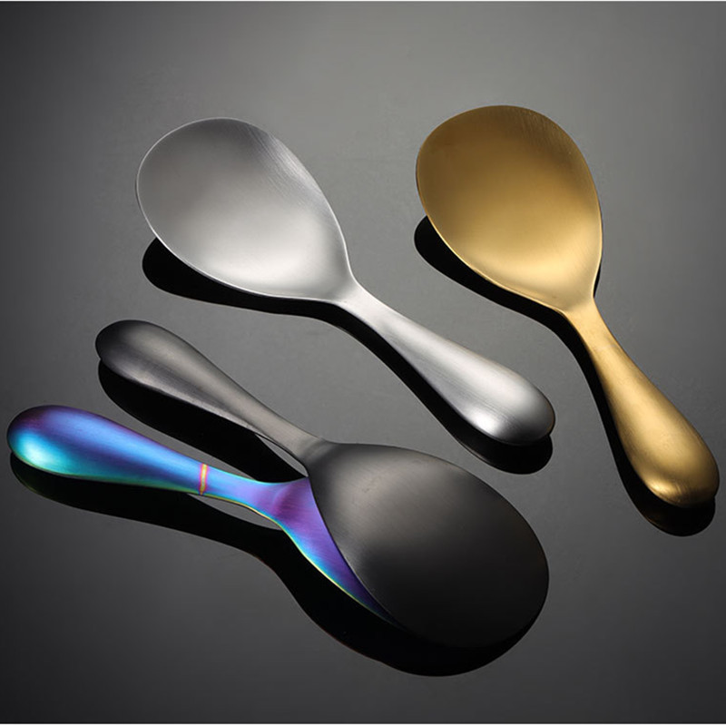 Κουζίνα από ανοξείδωτο ατσάλι Κουτάλι ρυζιού Πολύχρωμο Βαθιά Παχύνει Κουτάλια Σούπας Μεγάλης Χωρητικότητας Επιτραπέζια σκεύη Μαγειρικά σκεύη
