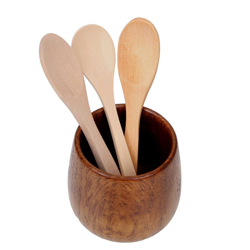 Videi draudzīgs bambusa kafijas saldējums karotes tējkarote mini koka karote virtuves gatavošanas rīks galda piederumi