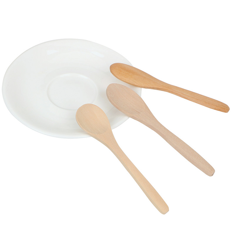 Videi draudzīgs bambusa kafijas saldējums karotes tējkarote mini koka karote virtuves gatavošanas rīks galda piederumi